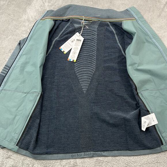 NEW Smartwool S Men's Intraknit Active Full Zip Merino‎ Wool Green Lead Sweater - Picture 8 of 11